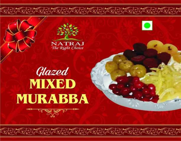 NATRAJ The Right Choice Mix Muraba 1Kg Festival Gift Pack Amla, Carrot, Apple, Cherry, Mango Lachha, with Dry Fruits Mixed Murabba