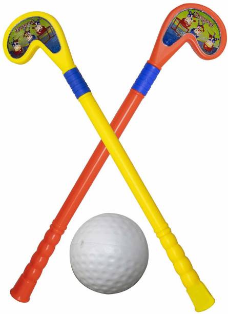 Synlark Kids Toys Accessories 2 Pcs Plastic Hockey Sticks with 1 Ball for Kids Hockey Kit