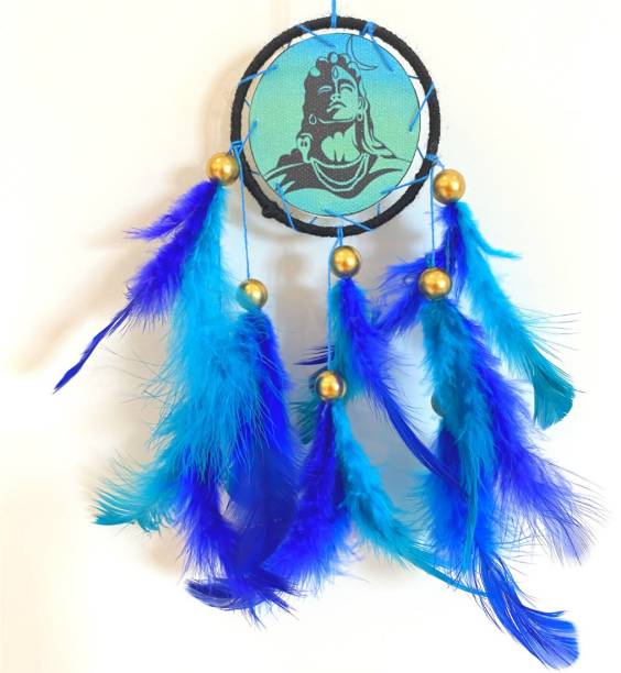 Rooh dream catcher ~ Shiva Moon Car Hanging ~ Handmade Hangings for Positivity (Can be used as Home Décor Accents, Wall Hangings, Garden, Car, Outdoor, Bedroom, Key chain, Meditation Room, Yoga Temple, Windchime) Car Hanging Ornament