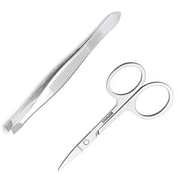 himprincy Tweezer & for Moustache/Beard/Eyebrow/Nose Hair Trimming with for Upper Lip, Eyebrows & Blackhead - Set of 1