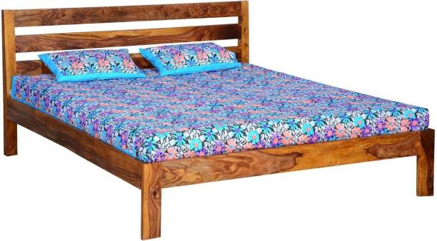Suncrown Furniture Sheesham Wood Solid Wood King Bed