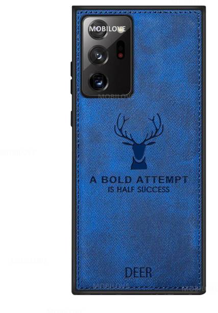 MOBILOVE Back Cover for Samsung Galaxy Note 20 Ultra | Deer Pattern Cloth Texture Leather Finish Soft Fabric Case