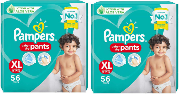 pampers xl 56 flipkart