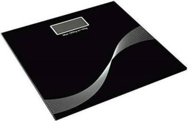 EasyPizy Heavy Duty Electronic Thick Tempered Glass LCD Display Square Electronic Digital Personal Bathroom Health Body Weight Bathroom Weighing Scale, weight bathroom scale digital, Bathroom Health Body Weight Scales For Body Weight, Weight Scale Digital For Human Body, Weight Machine For Body Weight Weighing Scale (Black) Weighing Scale