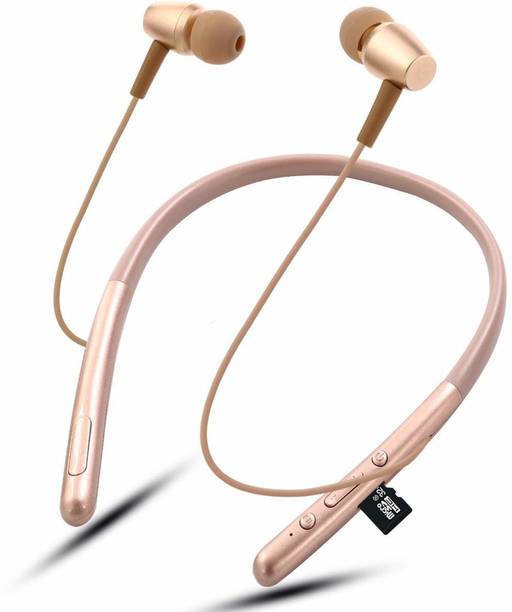 PRANSHU SHOPPE HI BASS MAGNETIC BLUETOOTH EARPHONE WITH MIC AND MEMORY CARD SLOT 64 GB MP3 Player