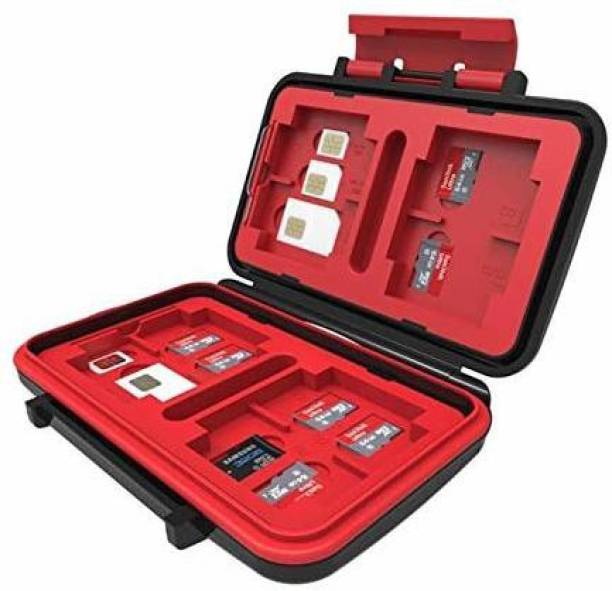LENSGO KH8S Card Box Case Reader for XQD CF SD TF Micro SD Memory Card Sim Nano Sim Card  Camera Bag
