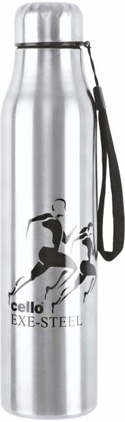 cello Goldie Stainless Steel Water Bottle Set, 1 Litre, Silver 1000 ml Bottle