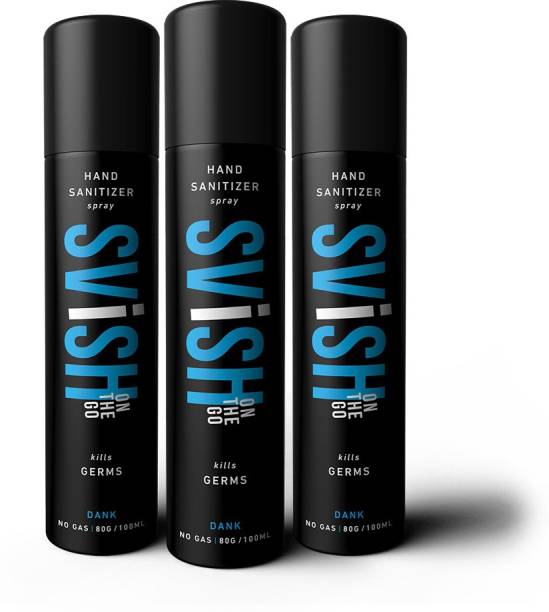 SVISH ON THE GO Dank 70% Alcohol Easy To Use Instant  Spray With No Gas Pack Of 3 Sanitizer Spray Bottle