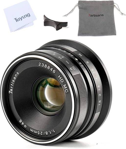 7Artisans F1.8 Manual Focus  for Sony E-Mount Cameras Like A7 A7II A7R A7RII A7S A7SII A6500 A6300 A6000 A5100 A5000 EX-3 NEX-3N NEX-3R NEX-F3K NEX-5 NEX-5N - Black  Lens