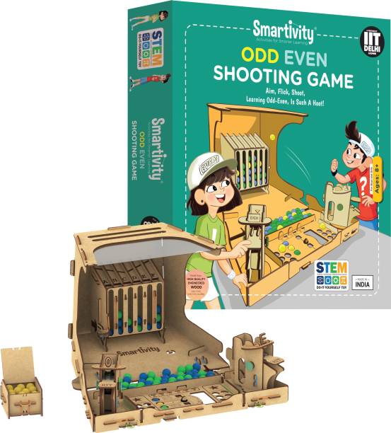 Smartivity Odd-Even Shooting Game STEM STEAM Educational DIY Building Construction Activity Toy Game Kit, Easy Instructions, Experiment, Play, Learn Science Engineering Project 8+with Action Game