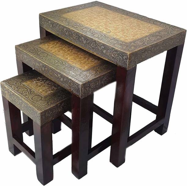 monika art Solid Wood Nesting Table