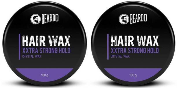 BEARDO XXtra Stronghold Hair Wax, 100 gm | Crystal Hair Wax for Men | Glossy Finish | Hair Style, Shine | Extra Strong Hold Styling Hair Wax Hair Wax