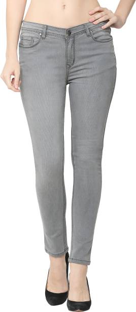 Zeston Slim Women Grey Jeans