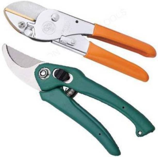 fitweight Flemingo Orange Garden Shears, Garden Pruner, Gardening Cut Tools + Garden Scissor, Garden Shears Pruners Scissor, Cutter Pruner (Manual) Garden Tool Kit