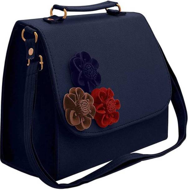 SHABNAM KHAN Blue Satchel New Design PU Leather Stylish Sling Bag for Women and Girls TrendySling Bag
