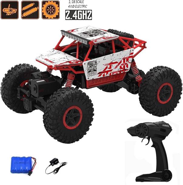 Toyshack 1:18 Rock Crawler Off Roader Monster Truck with 2.4GHz Remote Control Rechargeable Toy for Kids