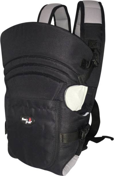 MOM'S PRIDE 3 in1 Baby Carrier for kids 0 to 18 months (BLACK-GREY Upto 12 Kg) Baby Carrier