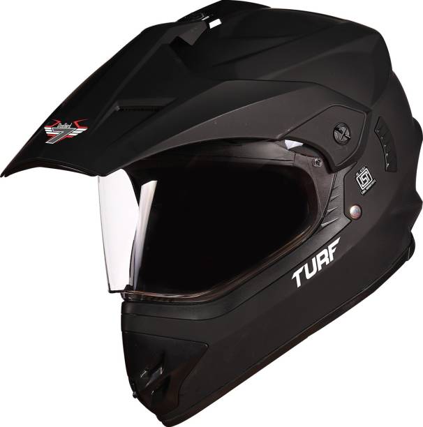 Steelbird Off Road TURF Motocross Helmet in Matt Black,...