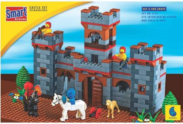 Peacock Castle set with Warriors Smart Block Multicolor set No 2121 Non-toxic and Safe