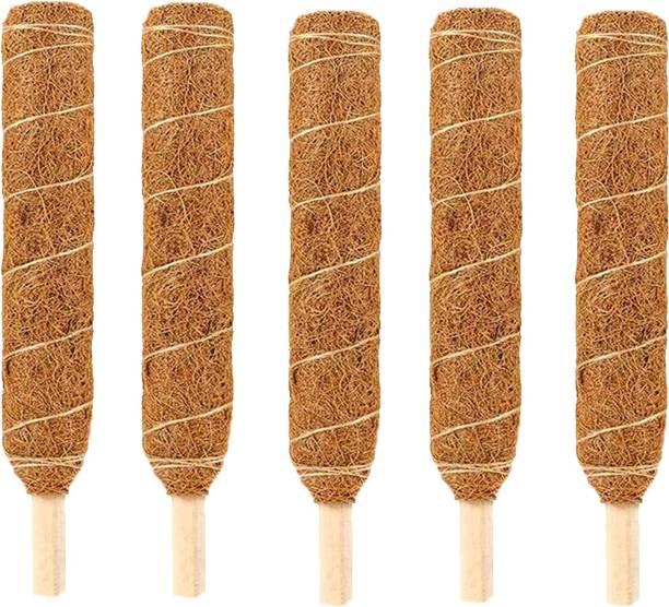 LIVEONCE one feet coco pole moss stick Five -pack of 5 Garden Mulch