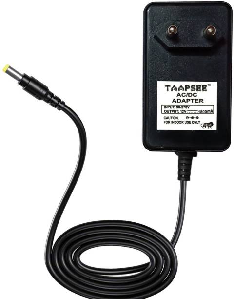 TAAPSEE 12V 1.5A 24W AC DC Switching Power Supply Adapter (Input 100-240V, Output 12 Volt 1.5 Amp) Wall Transformer Charger for DC 12V CCTV Camera LED Strips Light (48 Inch Cord,24 Watt Max) Worldwide Adaptor