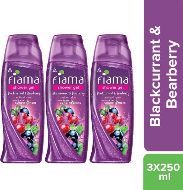 FIAMA Shower Gel Blackcurrant & Bearberry Pack of 3