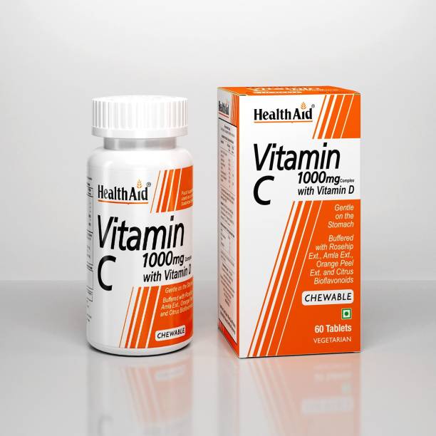 HealthAid Vitamin C 1000mg Complex with Vitamin D - 60 Chewable Tablets