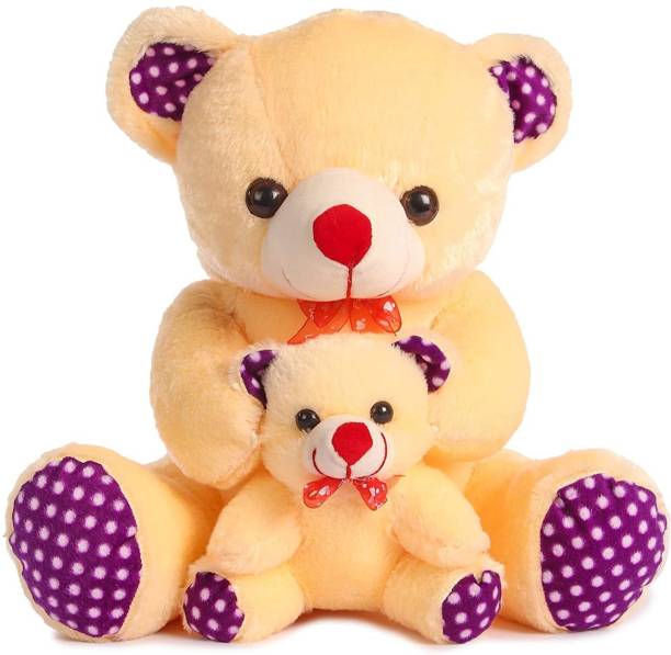 Miss & Chief Mother And Baby Teddy Bear For Kids Toys For Kids, Girls  - 35 cm
