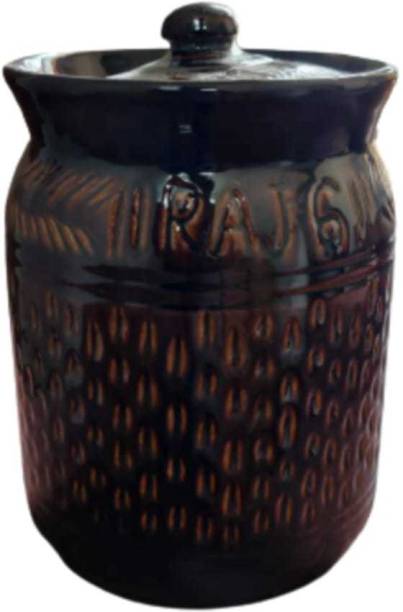 Kerala Handicrafts ceramic pickle jars for dining table  - 5.5 L Ceramic Pickle Jar