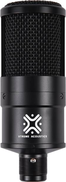 Xtreme Acoustics XA-C01-BK Condenser Microphone for Recording/Podcasting/Live Streaming/Home Studio/YouTube Videos, Comes with XLR Cable and an Attractive Flight Case Microphone