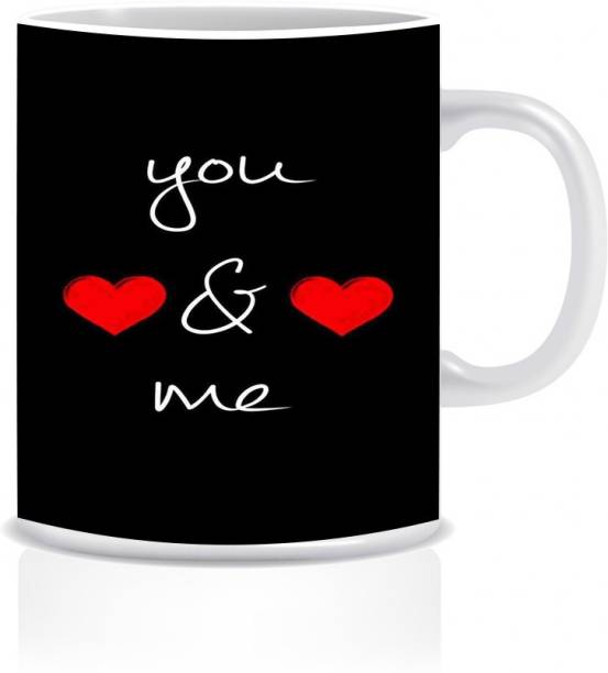 Ser Ak Coffee With You And Me Design Ceramic Coffee Mug