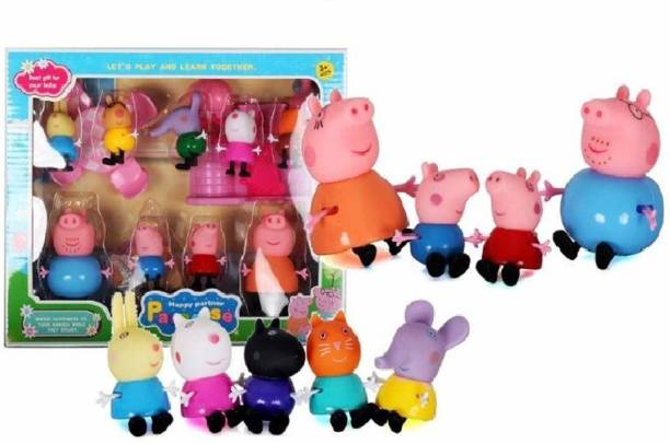 amisha gift gallery Peppa Pig Family Pretend Play Toy Set for Kids with Table Chair, Icecream Parlour