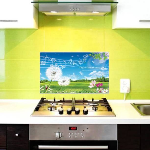 KAAF Kitchen Sticker (60cmx90cm) Oil Proof Decal Sticker Heat-Resistant Waterproof Tile Wall Self-Adhesive Stickers (Dream) Large Self Adhesive Sticker
