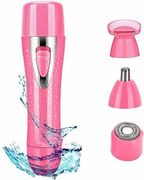 Painless Hair Removal for Women- 4 in 1 Electric Hair Shaver Kit Include Face Hair Remover, Eyebrow Trimmer, Body Shaver, Nose Hair Trimmer, Waterproof Razor with USB Charging Cordless Epilator