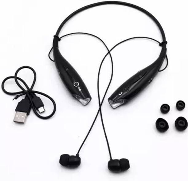 Top headset rate cheap price 5stars Flipkart in India 49 Allmusic Hbs-730 Wireless in Ear Stereo Bluetooth Headphone Neckband Bluetooth Headset