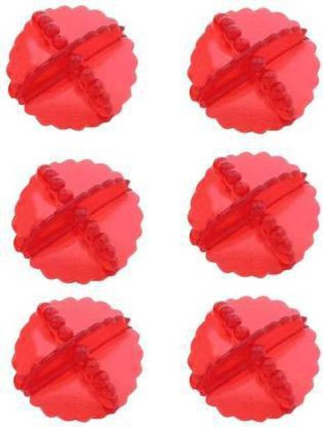 JIGSHTIAL Silicone Washing Machine Ball Laundry Dryer Ball Durable Cloth Cleaning Ball [pack of 6]red Detergent Bar