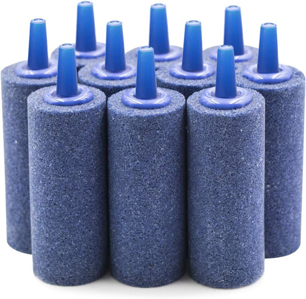 Penn Plax AS6Q 4-Pack Aqua Mist Air Stone Cylinder Aerator for Fish Tank 
