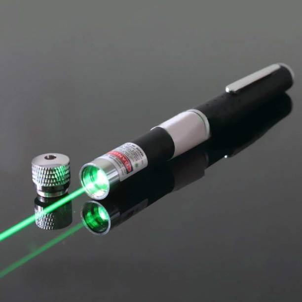 RFV1 Green Multipurpose Laser Light Disco Pointer Pen Lazer Beam with Adjustable Antena Cap to Change Project Design for Presentation