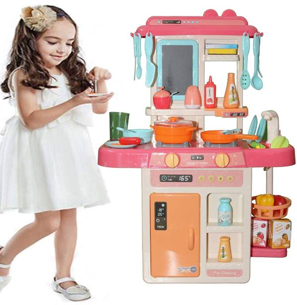 HIM TAX 42-Piece Kitchen Set, Music,Real Water Tap, Actually Feel of Kitchen for Your Kids