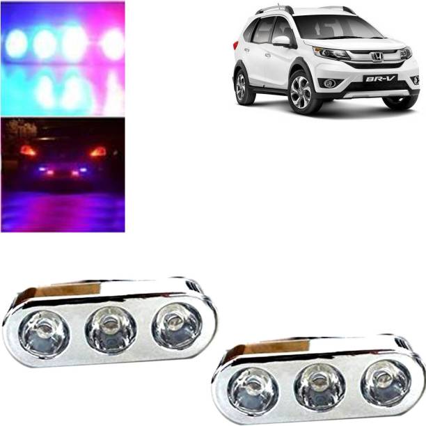 Rhtdm 3 LED Police Flasher Style DRL Fog Light For B-V_FL80 Interior Light, Fog Lamp Car LED for Honda (12 V, 35 W)