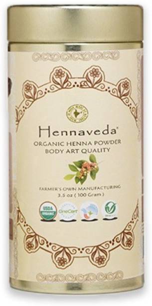 Hennaveda Organic Body Art Quality Henna Powder 100g