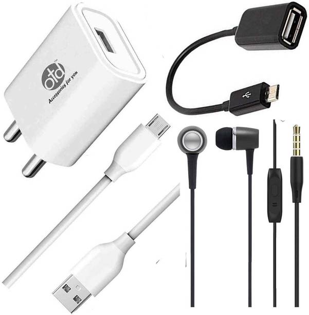 Top Headset Y Adaptor cheap price 5stars Flipkart in India 64 OTD Wall Charger Accessory Combo for Vivo Y71i, Vivo Y81, Vivo Y81i, Vivo Y83