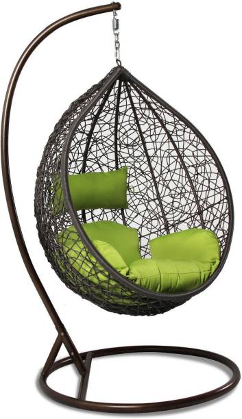 SPYDER HOME DECORE Swing chair With Stand And Cushion Iron Large Swing