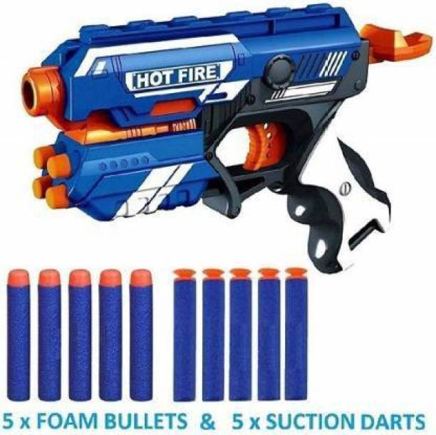 ArohiStore Blaze Storm Hot Fire Manual Soft Bullets Gun Toy With 10 Foam Bullets For Kids And Adults | Toy Blaster Guns For Boys With Long Range And High Power | Shooting Games | Best Gift For Children | Pistol Toys Guns & Darts
