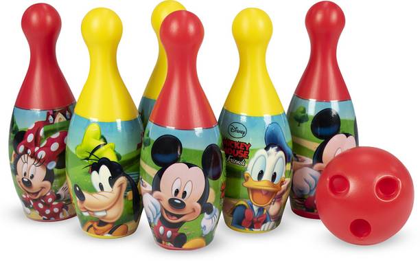 DISNEY Mickey & Friends 6-Pin and Ball Set for Bowling