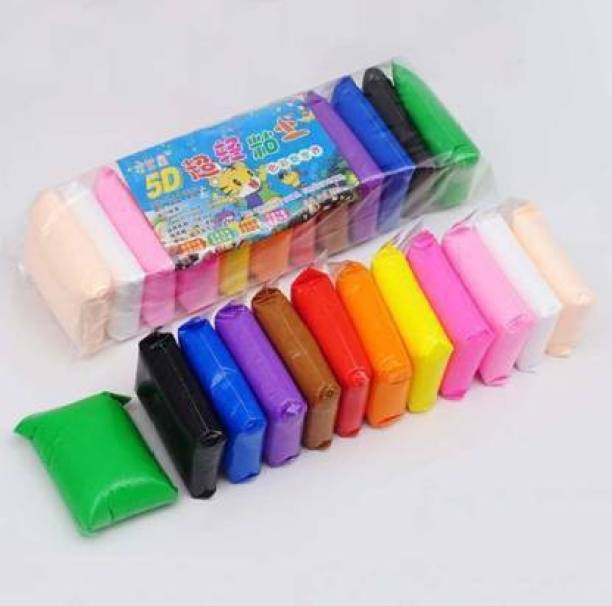 AMB Set of 12 Colours Colors Air Dry Clay + Free Cartoon Striker ) Super Light DIY Clay for Model Air Dry Clay Fun Toy, Creative Art DIY Crafts, Gift for Kids (( Clay Pack of 12 Pcs ) Art Clay