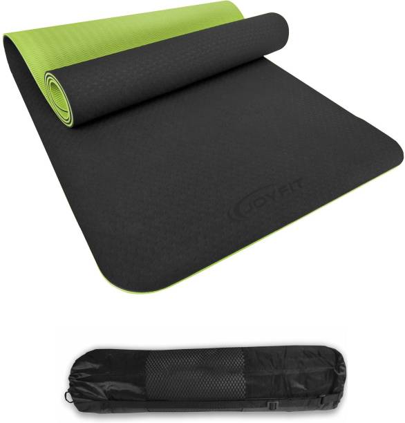 Joyfit TPE Built Exercise Mat for Yoga, Meditation, Pilates, & Fitness Workouts-Premium Green 6 mm Yoga Mat