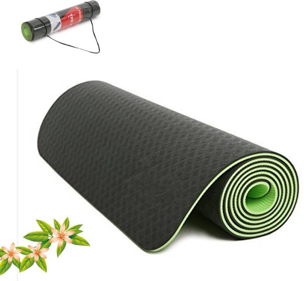 ArrowMax Best in class eco friendly anti slip TPE yoga sports mat Pink Maroon 6MM mm Yoga Mat