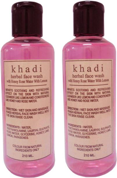 Khadi Herbal Honey Rose water with Lemon Face Wash