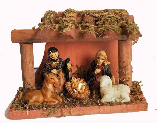 salvusappsolutions Marble Nativity Figurine Set for Christmas , 12.5 x 5.5 x 9.5 cm, Multicolour Assembled 12 cm Pack of 1